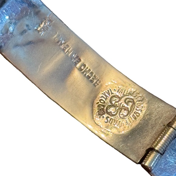 Vintage1950s Talleres De Los Ballesteros Taxco Mexico Sterling Abalone Bracelet - Picture 6 of 8